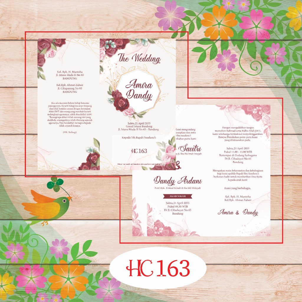 HC 163 Blanko Undangan | Undangan Murah | Blangko Undangan