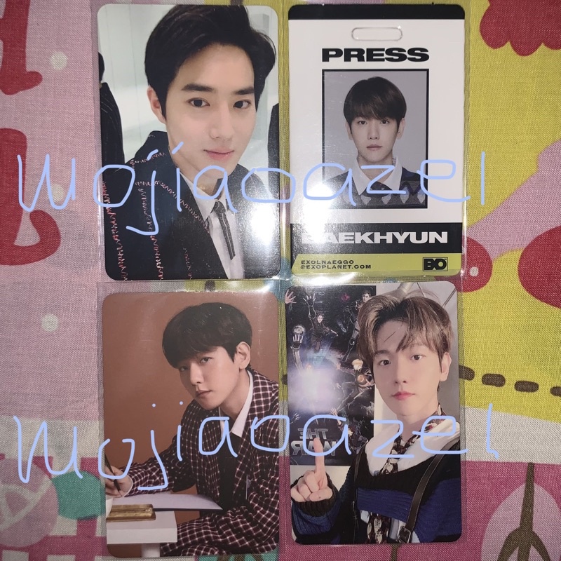 Photocard PC BAEKHYUN season greetings sg 2021 & expansion dftf dont fight the feeling & PC SUHO exo