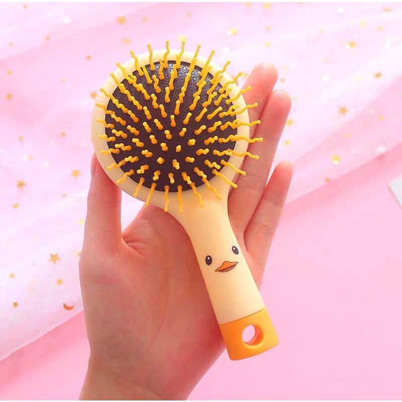 Sisir Cermin Anak Bentuk Bulat Sisir Comb Anti Sakit &amp; Anti Rontok / Sisir Portabel Bulat Hair Comb