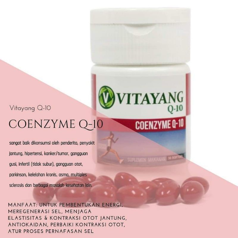 Vitayang Coenzyme Q10 Suplemen Antioksidan Untuk Kesehatan Jantung Original kk Indonesia