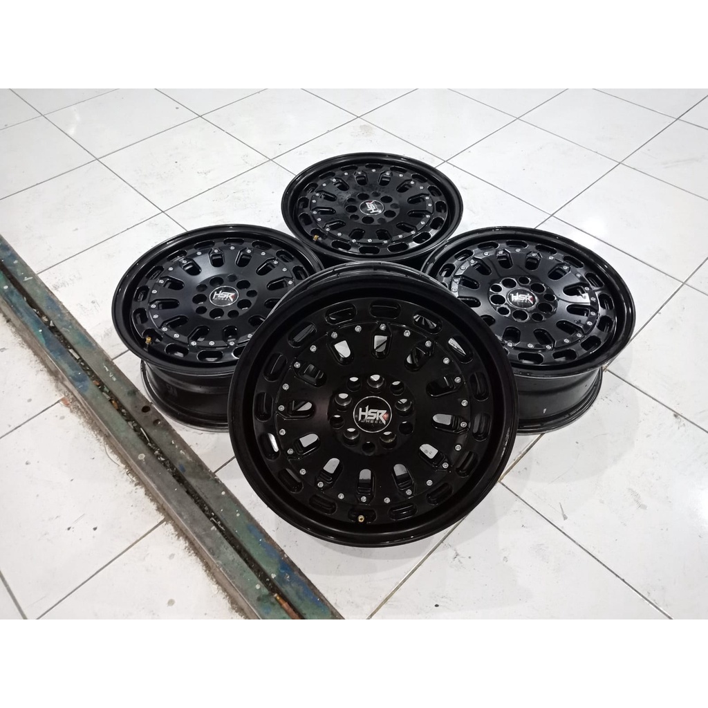 Velg mobil bekas model semi offroad ring 16 merk hsr ring 16 baut 5x100/5x114 black