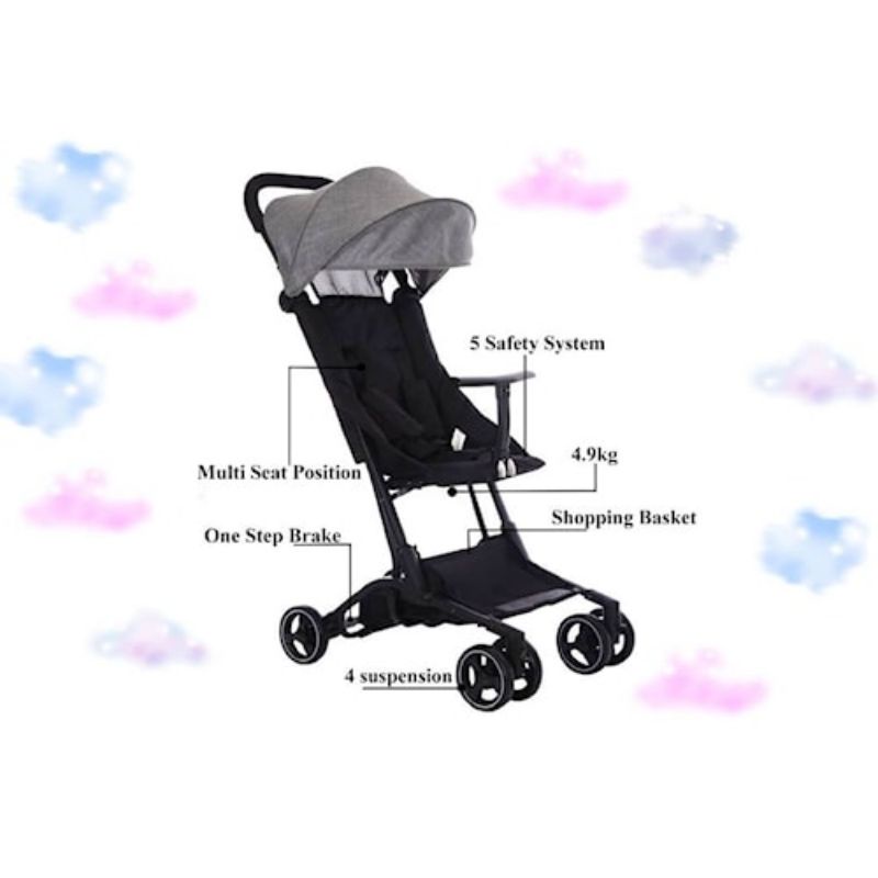 PROMO HM7002 Stroller Stroler Stoler Stoller Cabin Size Kabin Pesawat