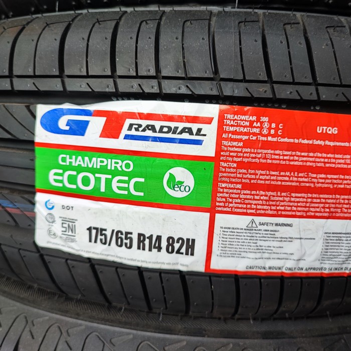 BAN BARU GT RADIAL CHAMPIRO ECOTEC 175 65 RING 14