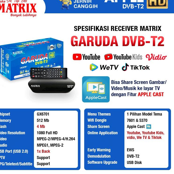 Terbaru Ferison Set Top Box Tv Digital Matrix DVB T2 Apple (Bisa untuk TV Tabung/LED) dvb t2 / set b