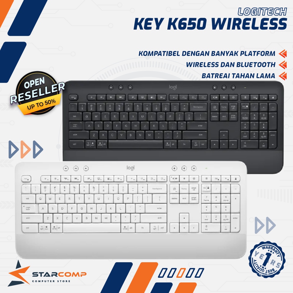 Logitech Signature K650 Keyboard Wireless Bluetooth