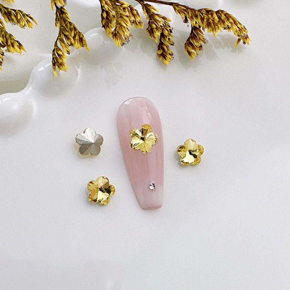 AUGUSTINA Agustina Bunga Dekorasi Kuku Jepang Plum Blossom Manicure Aksesoris Fashion Perhiasan Kuku 3D