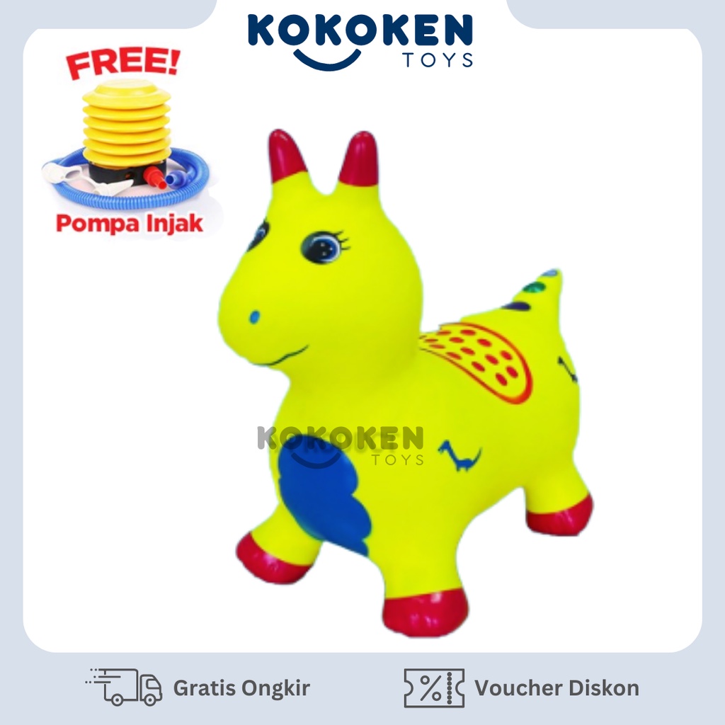 Jumping Animal Dinosaurus / Jumping Animal Musik / Kuda Kudaan Karet / KOKOKEN TOYS