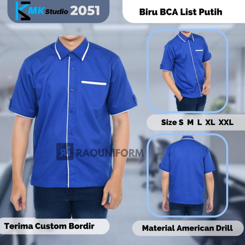 Custom baju kerja murah/custom kemeja kantor/custom seragam promosi/custom seragam restauran tambah bordir/custom baju pabrik komunitas