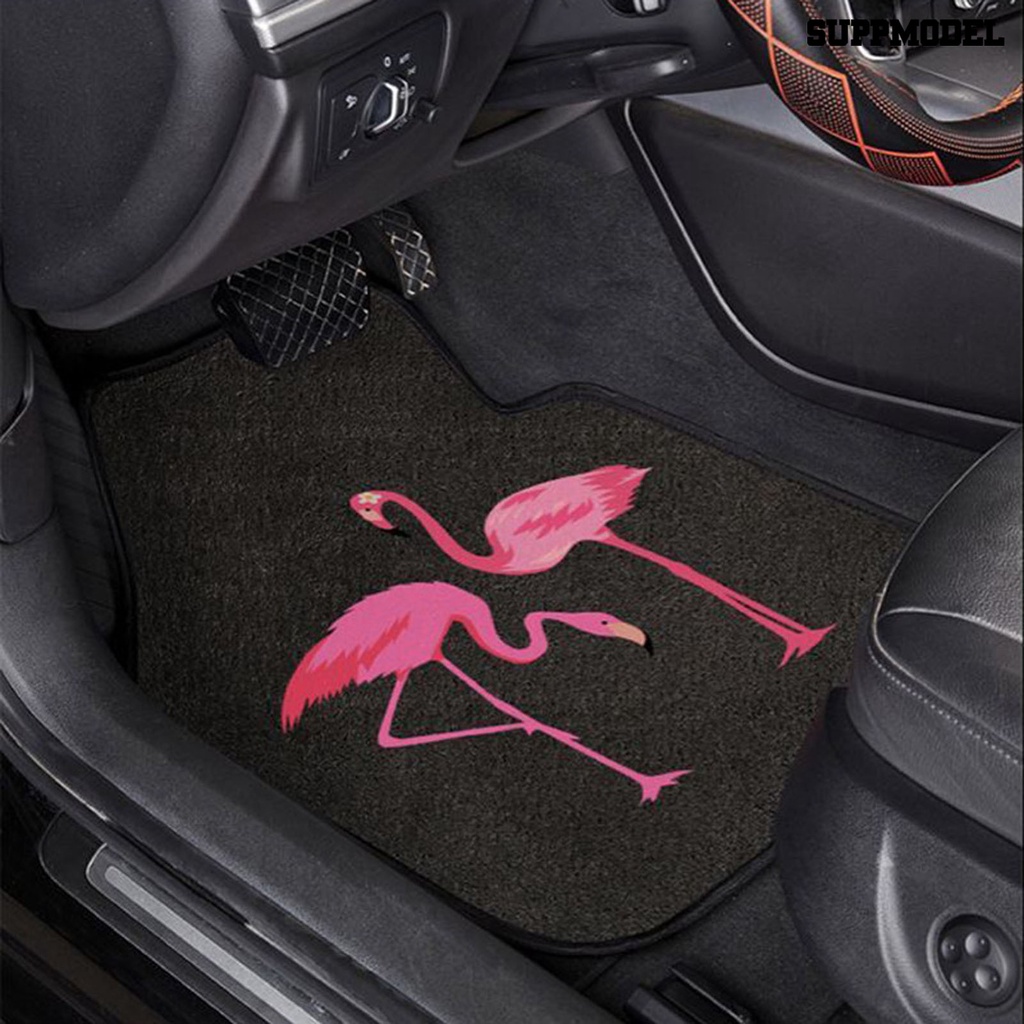 [Auto] Alas Lantai Mobil Motif Lively Flamingo PVC Anti Kotoran Lantai Depan Karpet Liner Untuk Kendaraan