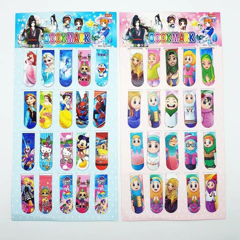 

PENJEPIT MAGNET KARTUN KARAKTER PENANDA BUKU CLIPS (PEMBATAS HALAMAN BUKU).