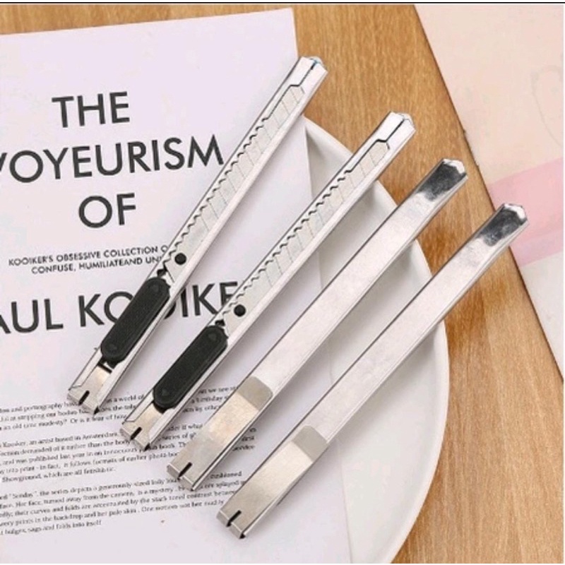 

Pisau Cutter Stainless Kecil 13 cm Kater Besi Mini Serbaguna