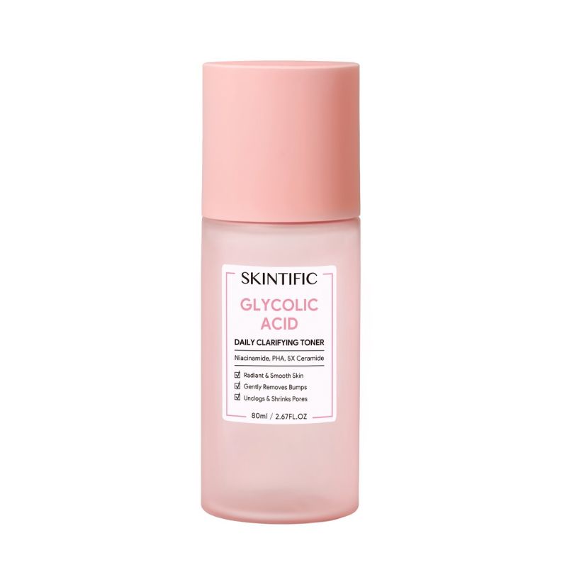 SKINTIFIC Glycolic Acid Daily Clarifying Toner 80ml.