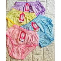 6 Pcs Celana Dalam Halona / PMR -  CD Anak Perempuan - Polos Random Warna