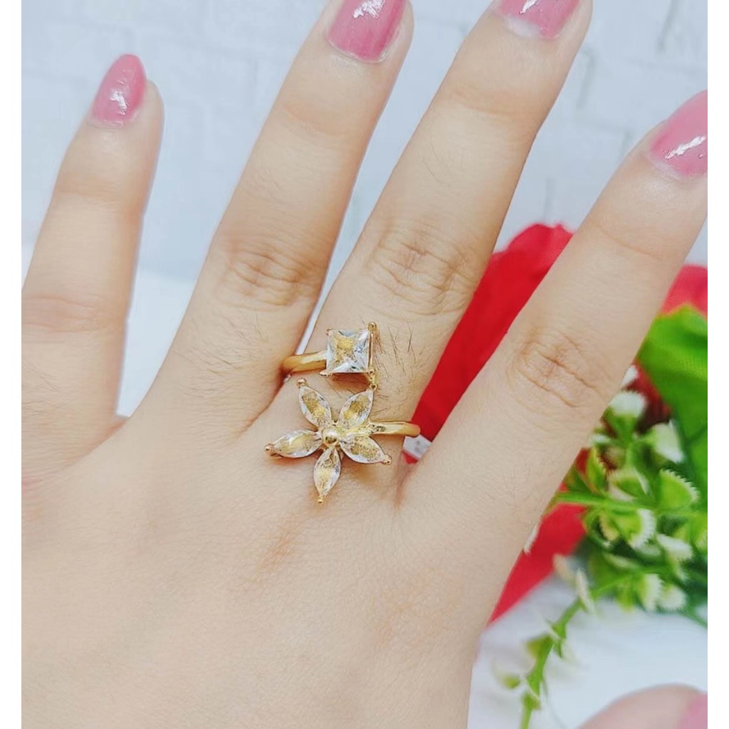 Cincin Titanium Permata Perhiasan Fashion P01-04