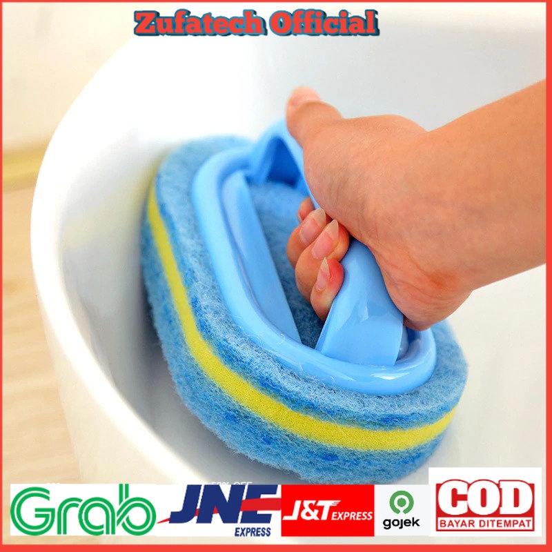 Strongwell Sikat Pembersih Kamar Mandi WC Dapur Sponge Brush - 7RTP2SBL - Blue