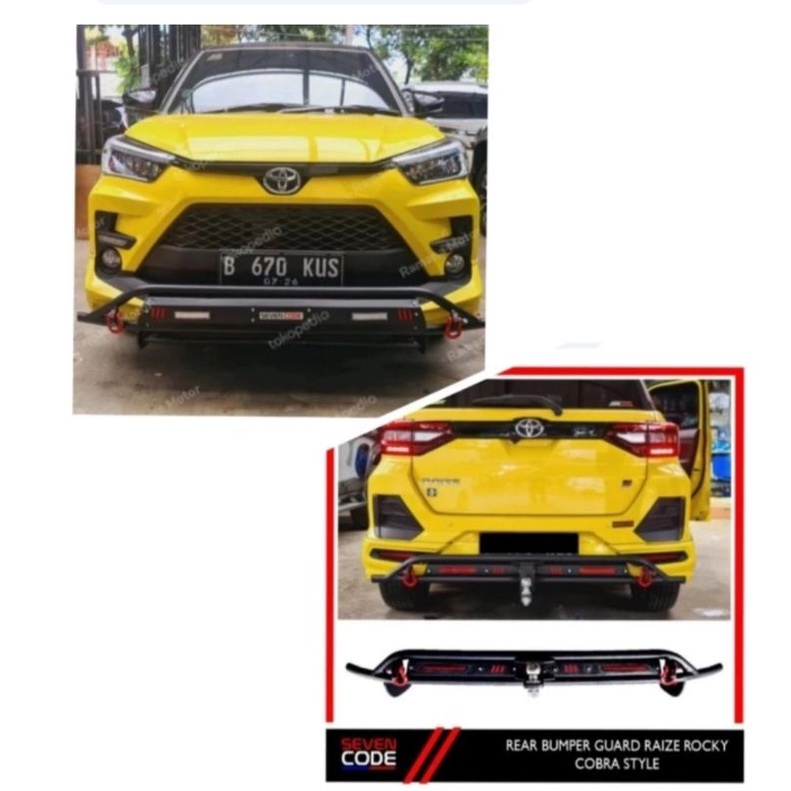 Paket Towing Bemper Depan Belakang Cobra Sevencode Mobil Raize Rocky