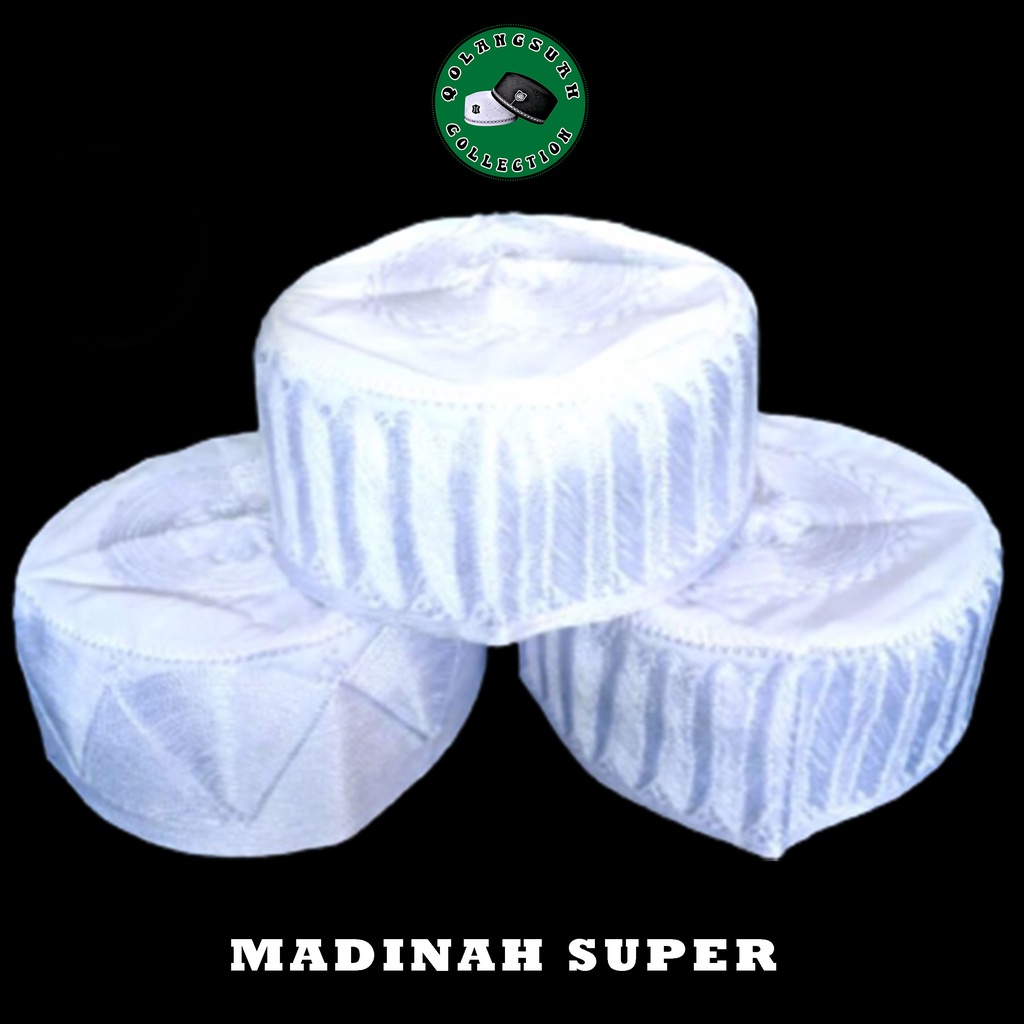 PECI KOPIAH MADINAH TEBAL SUPER DEWASA / PECI MADINAH DEWASA SUPER / PECI MADINAH PUTIH DEWASA