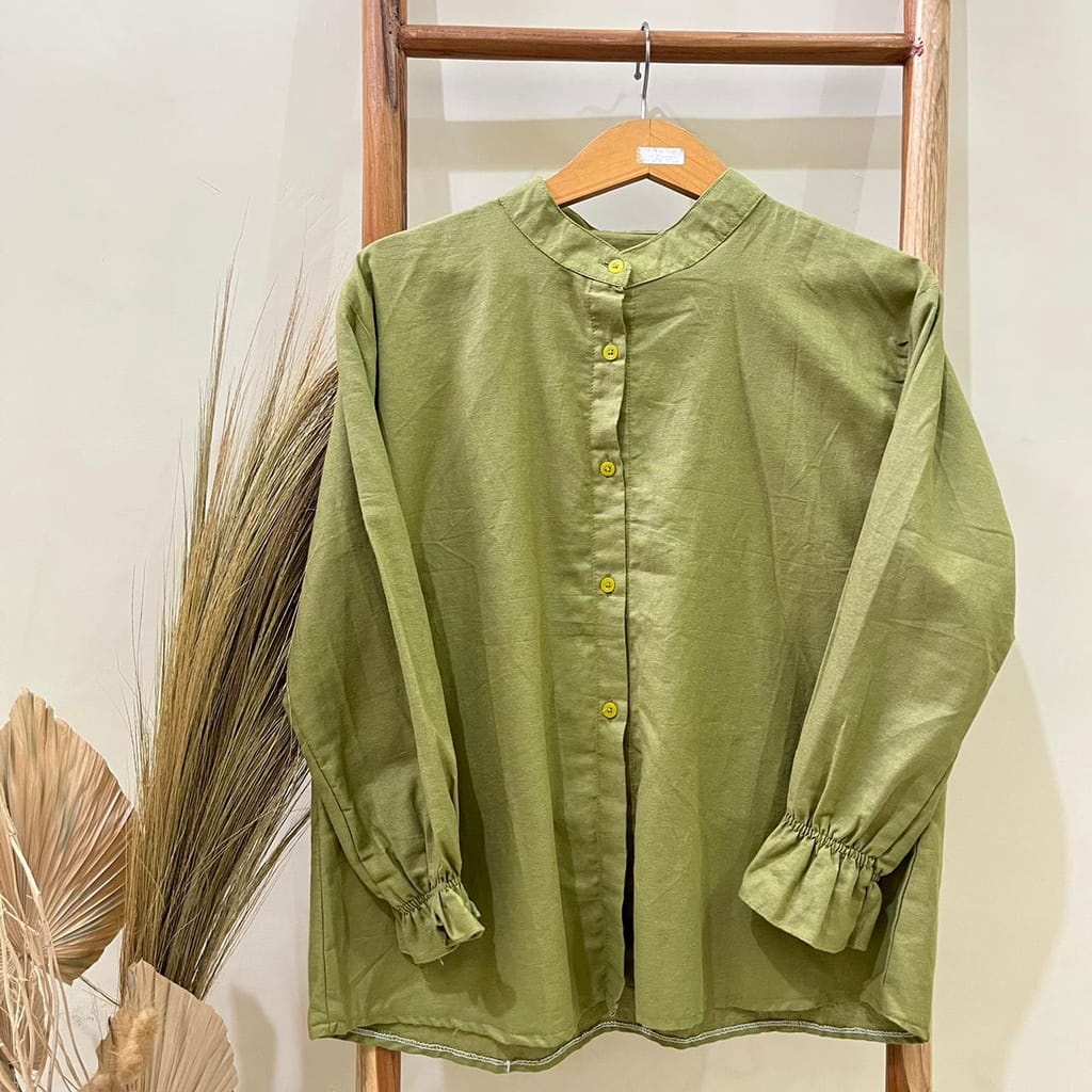 Korean Blouese Susan Atasan Wanita Linen HQ Premium