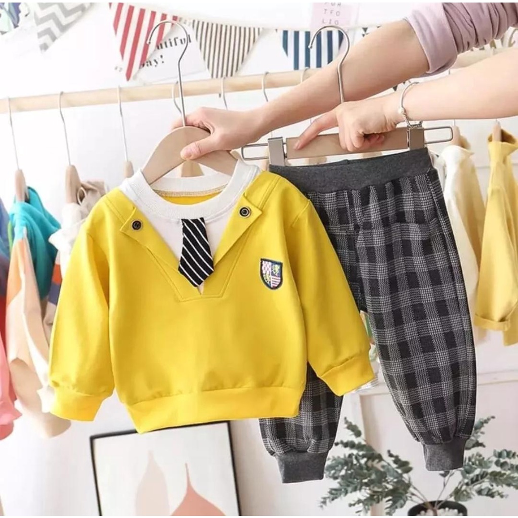 PROMO SWEATER KOREAN STYLE/SETELAN ANAK TERKINI/PROMO SWEATER ANAK BAWAHAN CELANA JOGER 1-5 TAHUN