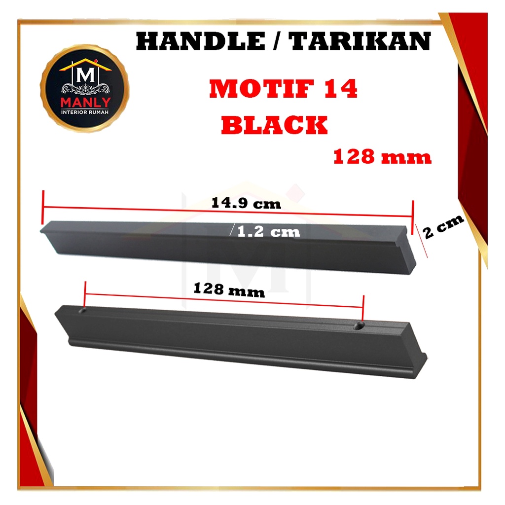 Handle Gagang Tarikan Laci Dapur Furniture Lemari Rose Gold &amp; Hitam Motif 14 / Handel Tarikan Laci