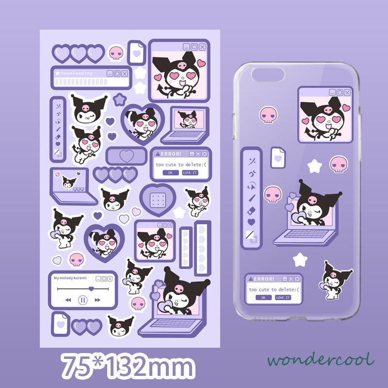 stiker sanrio lucu kuromi steve sparkling cinnamoroll stikers jurnal toploader deco material sticker-Won