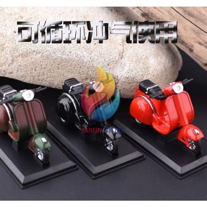 BISA COD! mancis korek api pajangan model motor vespa lighter antik unik koleksi