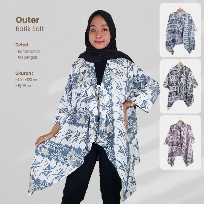 Bolero/ Outer Batik Soft Lengan Panjang- Naira Batik