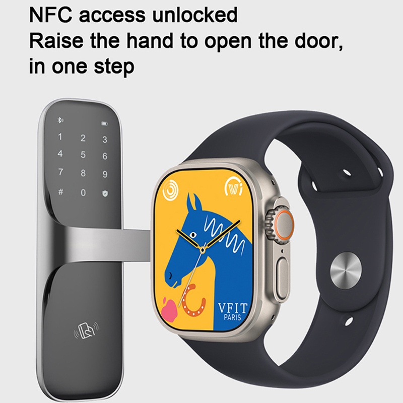 GARANSI✅Original YS8 Ultra Smart Watch 49MM Series 8 NFC 2 GAMES Siri Ai Voice Assistant Body Temperature Monitor Bluetooth Call iwo Smartwatch
