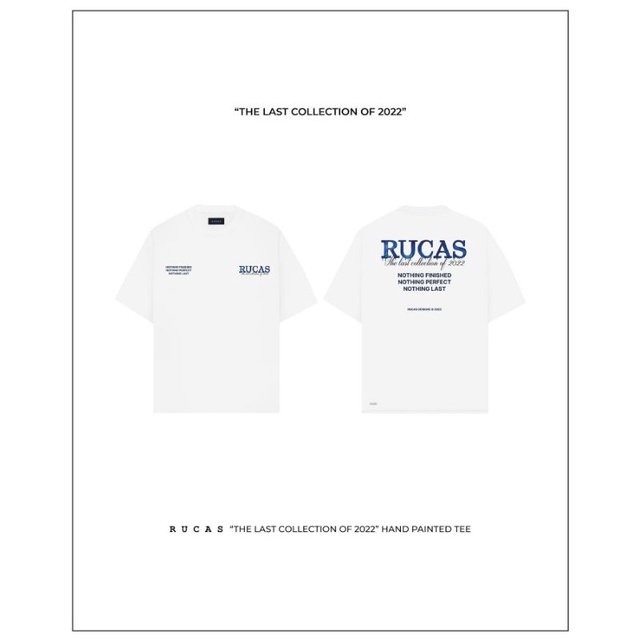 RUCAS t-shirt “The Last Collection Of 2022” Hand Painted Tee / RUCAS T-shirt s10 [100% original]