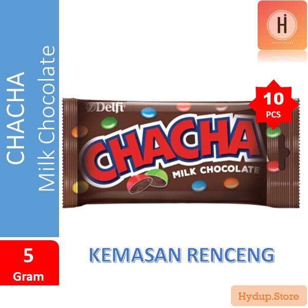 

Chacha | Cha Cha permen susu cokelat aneka warna Renceng isi 10 Kemasan 5 Gram