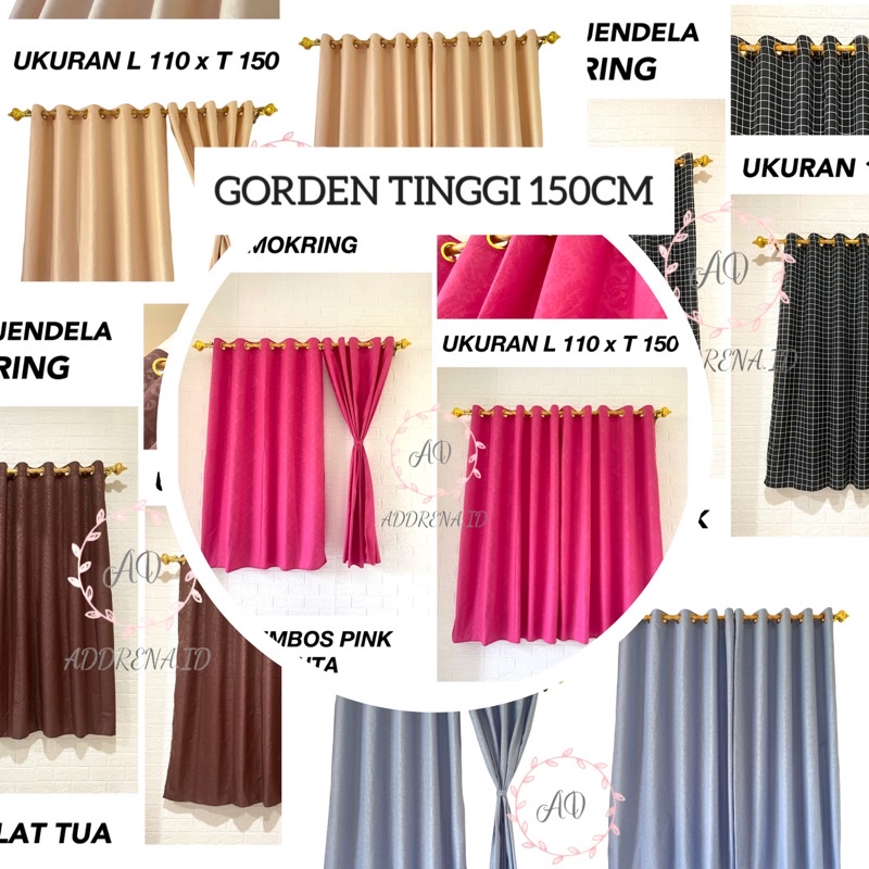 GORDEN JENDELA TINGGI 150 HORDENG KAMAR MINIMALIS