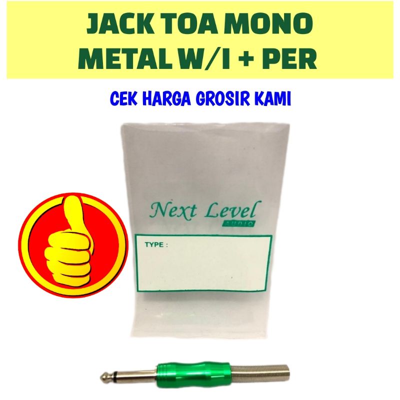 JACK TOA JEK AKAI MONO METAL WARNA WARNI + PER NEXT LEVEL