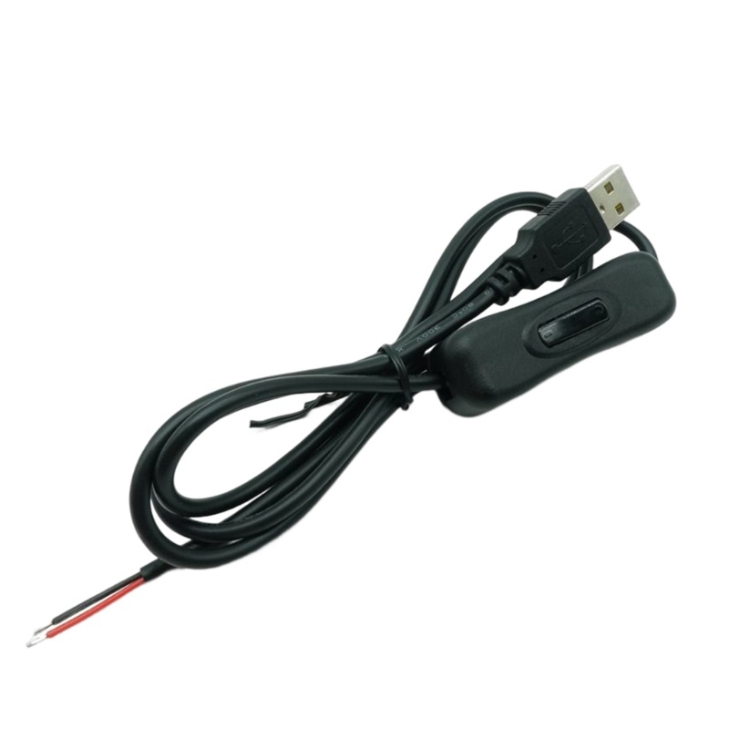 Zzz 5V USB Jack 2Pin 2kabel Power Charge Kabel Cord Dengan Saklar Cocok Untuk Kipas USB 5V, Strip LED, Saklar Lampu Meja C