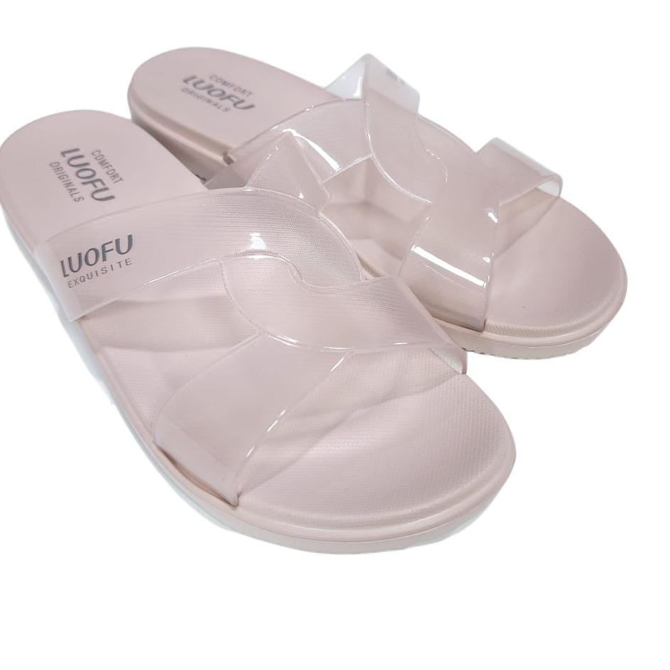New Sale jelly sandal slop wanita luofu sendal karet selop import cewek E7190BTBW