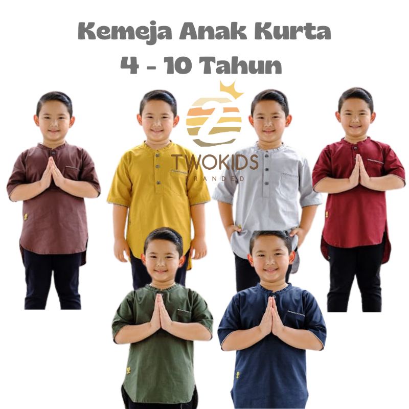 Kemeja Anak Koko Kurta 3-15 Tahun