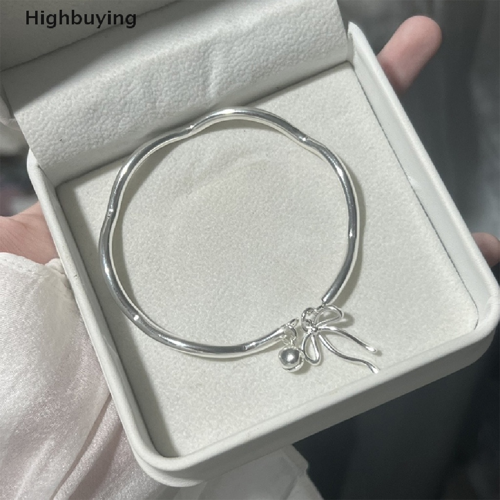 Hbid Fashion Ikatan Simpul Bell Perak Manset Gelang Warna Silver Liontin Gelang Untuk Wanita Pembukaan Yang Dapat Disesuaikan Bangle Pesona Fashion Pesta Perhiasan Glory