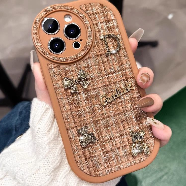 IPHONE Casing Ponsel Motif Kain Flanel Musim Gugur Dan Musim Dingin Kompatibel Dengan Iphone12 13 14 11 Pro Max X Xs Max Xr Tgfdj