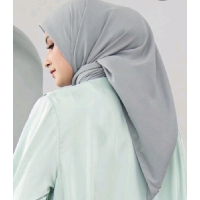 Hijab kerudung segi empat voal premium polos warna Sage green