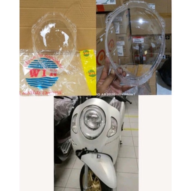 Mika Kaca Lampu Reflektor Depan Scoopy New 2021 2022 K2F Ori Win