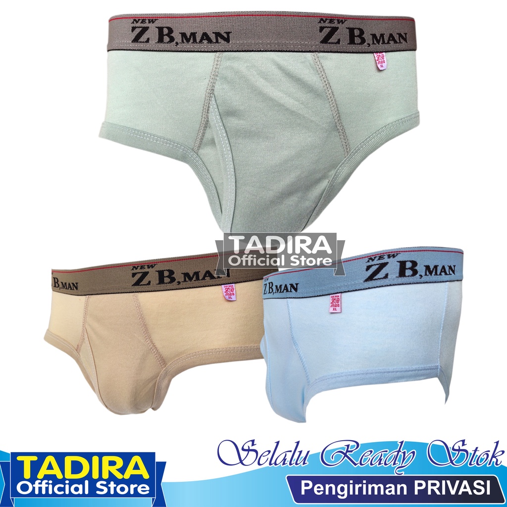 3 Pcs Celana Dalam Boxer Pria Bahan Katun Lembut Warna Random TADIRA Store