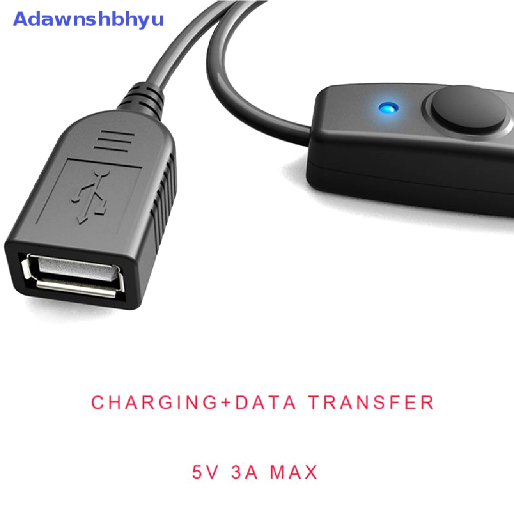 Adhyu Data Sync USB 2.0 Extender Cord Kabel Ekstensi USB Dengan Saklar ON OFF LED ID