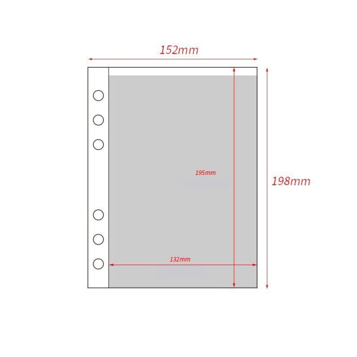 

✨NEW✨ - 10 Lembar A5 Binder Sleeve Transparent Photo Album Binder 1P 2P 4P - 1grid
