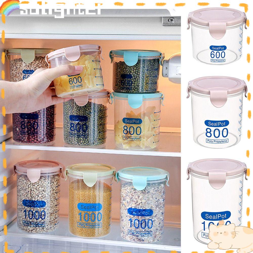 Solighter 2PCS Food Sealing Pot Bottle Jar Pengawetan Kotak Penyimpanan Botol Bekal Dapur