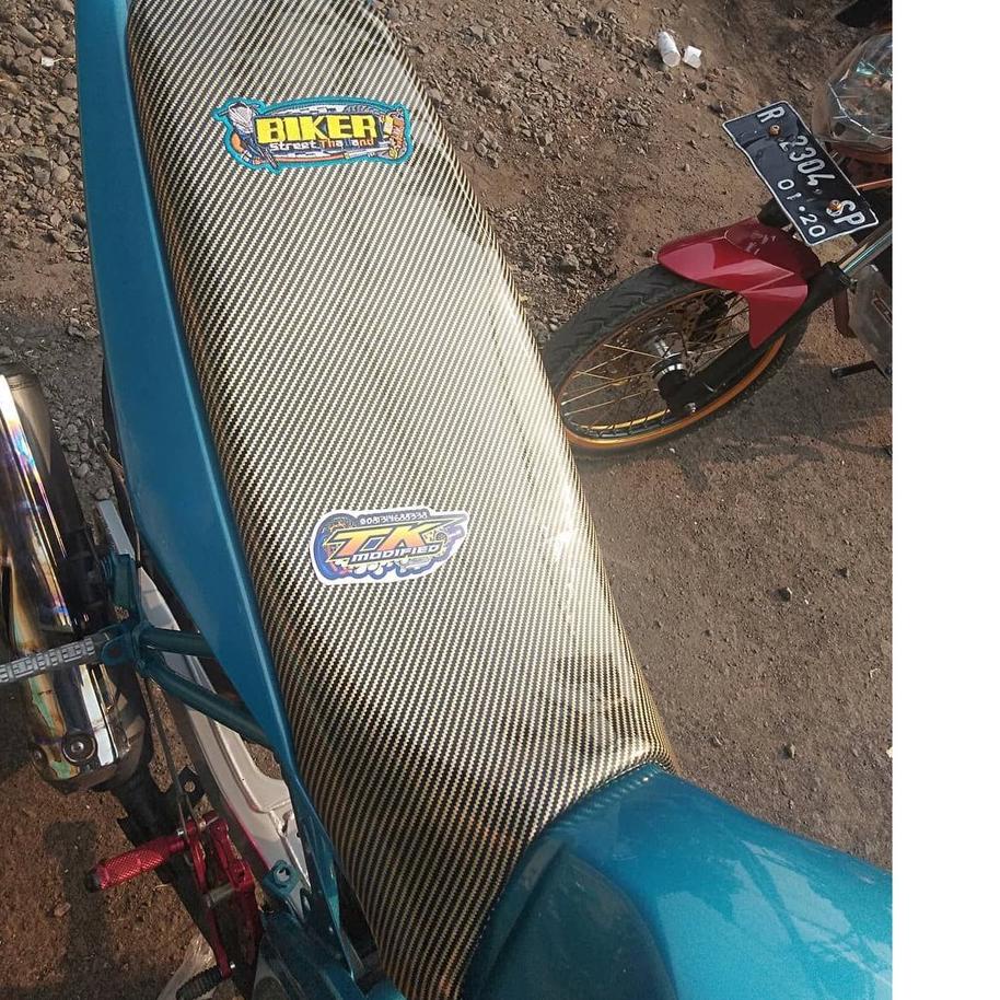 Best Seller KULIT JOK MOTOR CARBON THAILAND UNIVERSAL SARUNG JOK GLOSSY BIKERS