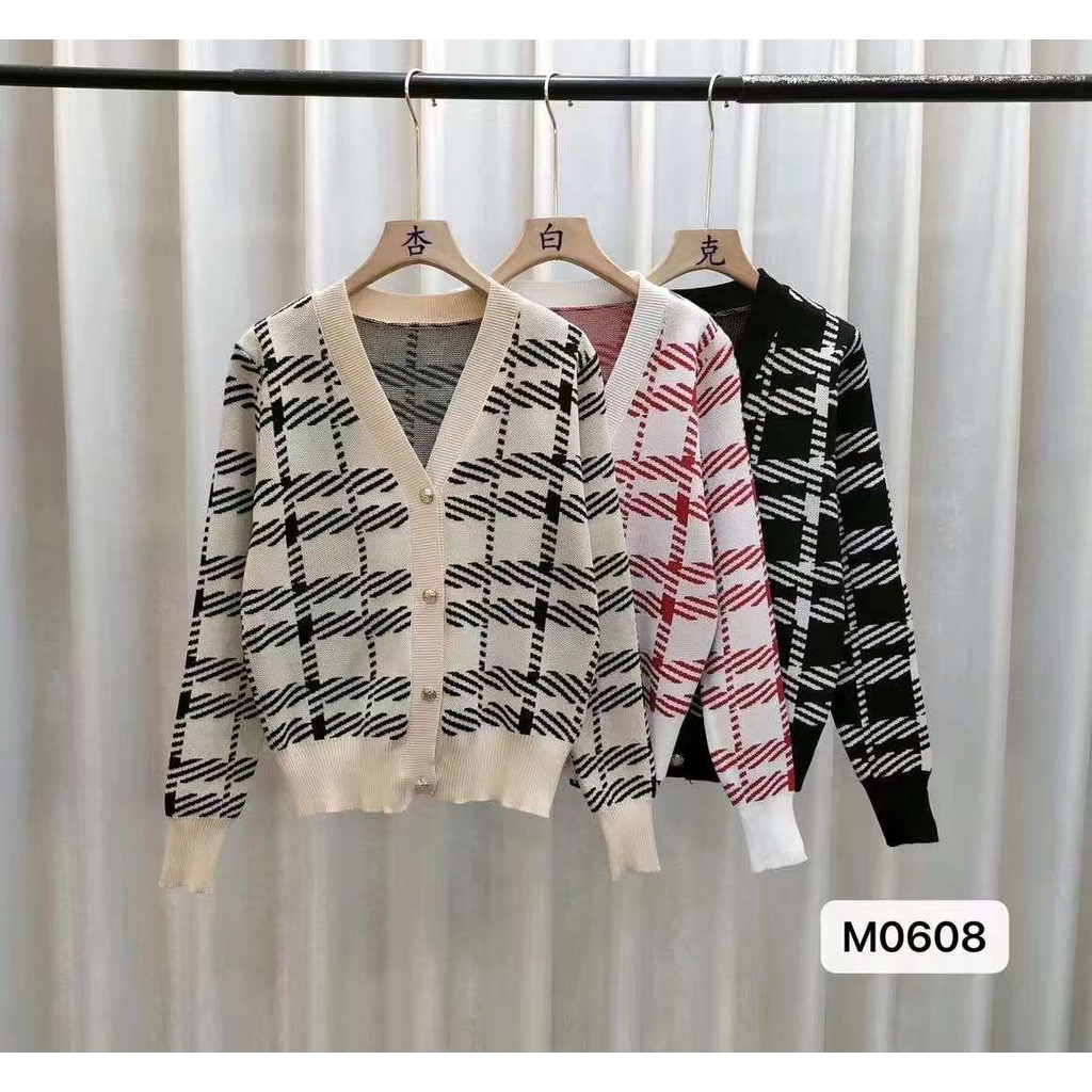 Ruri Sweater Cardigan Top - Atasan Wanita Kardigan Rajut Knit Import - TM (M0608)