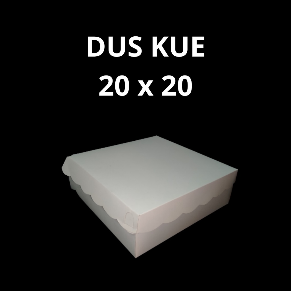 [20pcs] Dus Nasi Kotak Putih 20 x 20 | Dus Kue | Dus Kue Kertas R10 K 20x20