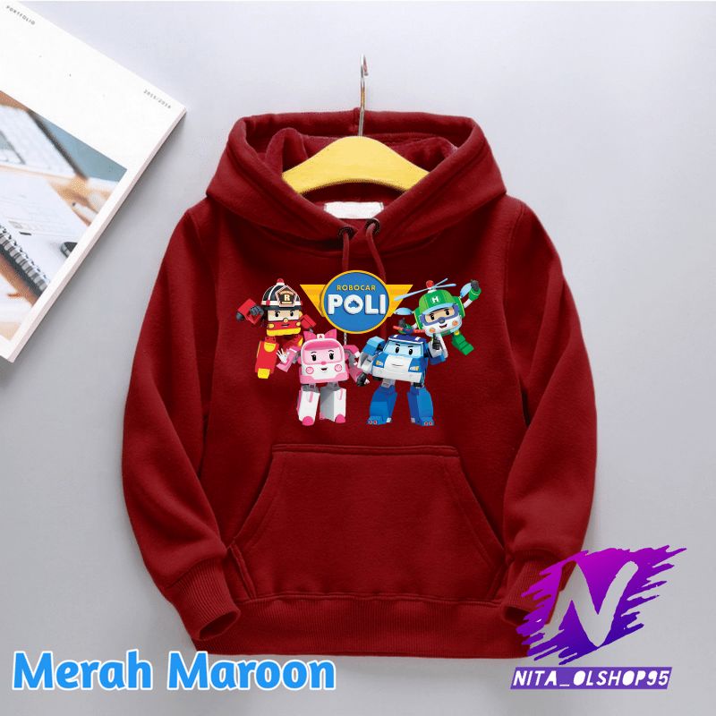 robocar poli hoodie anak polisi poli robocarpoli