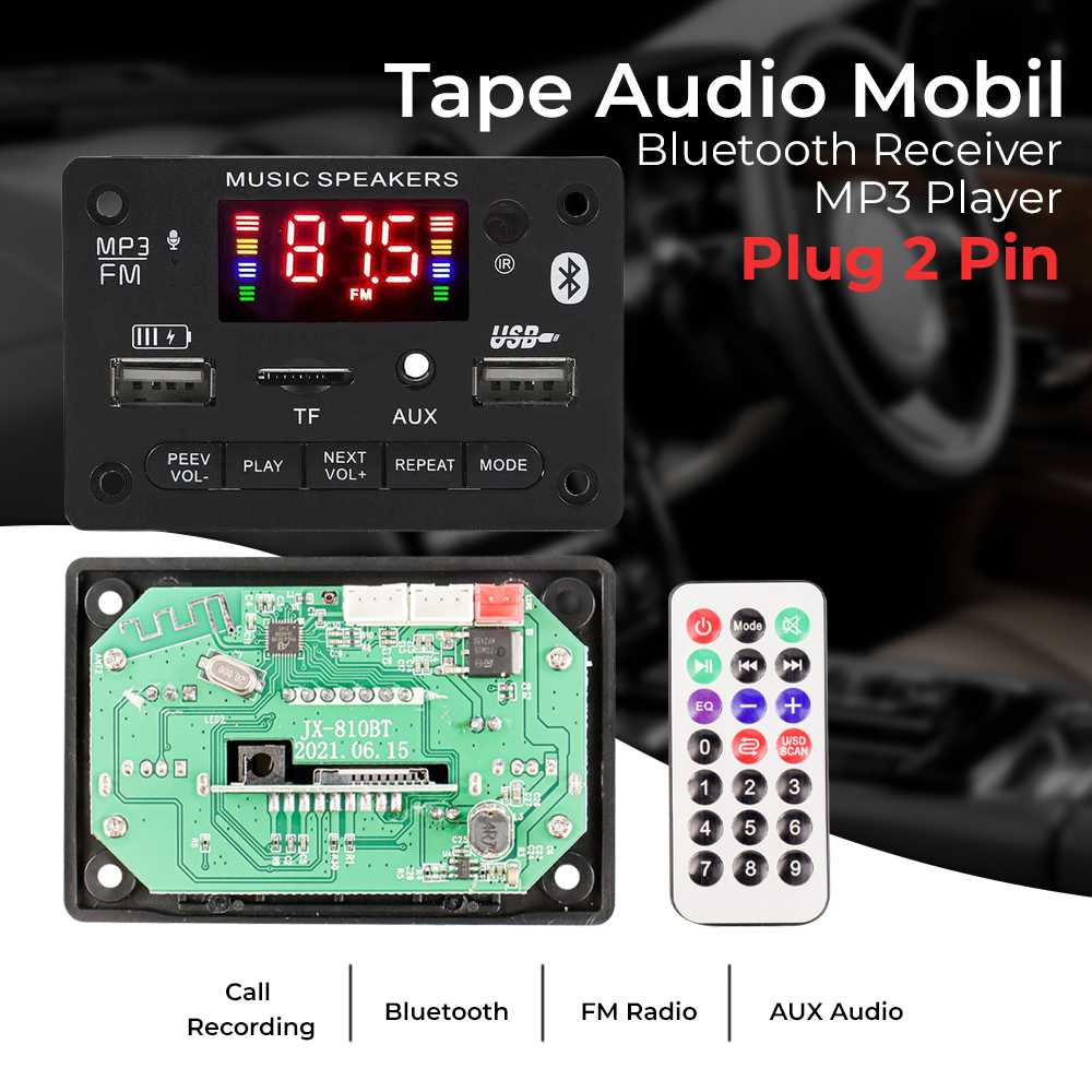 Tape Audio Mobil MP3 Player Bluetooth Receiver