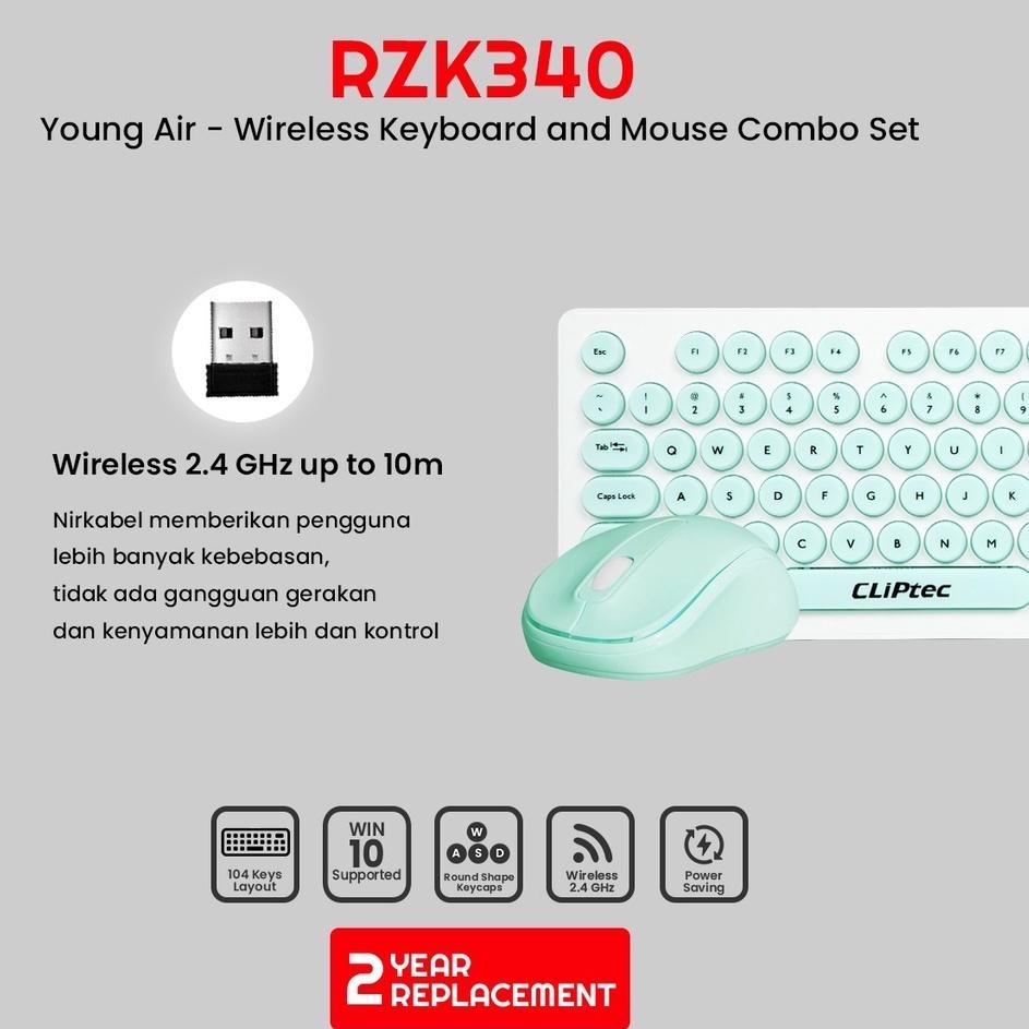 Ready Terkeren Keyboard and Mouse Combo Set Young Air Wireless CLIPtec RZK340