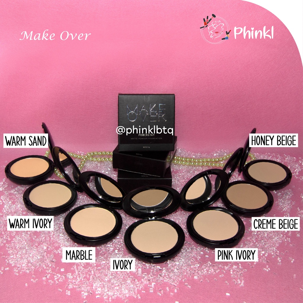 `ღ´ PHINKL `ღ´ 🅼🅰🅺🅴 🅾🆅🅴🆁Make over matte powder foundation two way cake | bedakpadat tahan seharian anti dempul